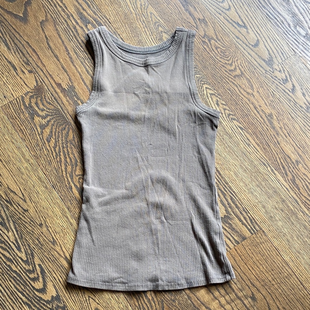 Maurices Grey Ribbed Tank Top